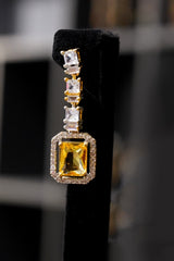 Yellow Gemstone Necklace and Earring Set