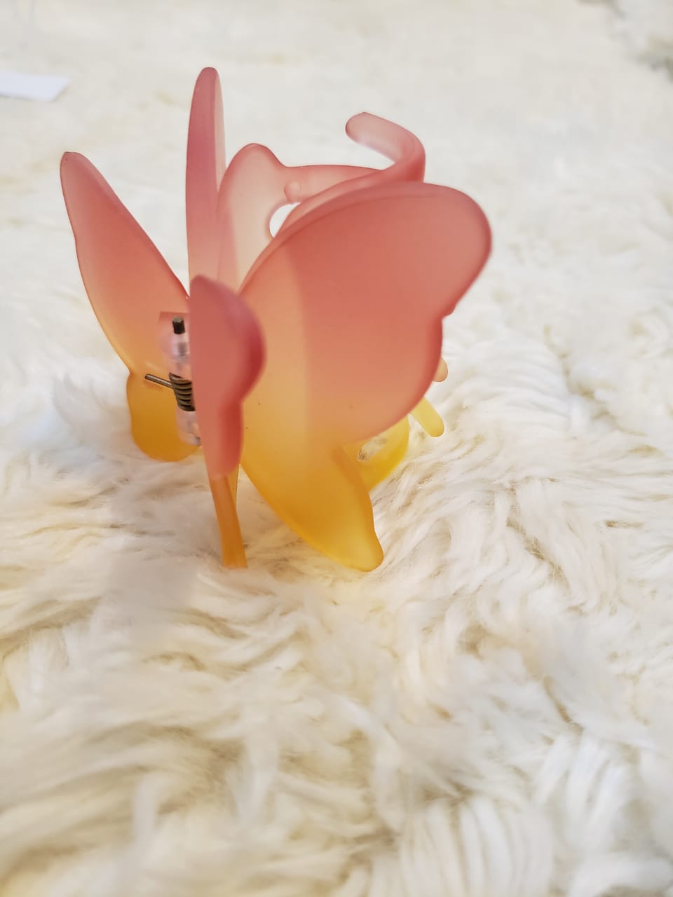 Frosted Butterfly Hair Claw Clip