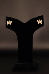Light Pink & Green Butterfly Earrings