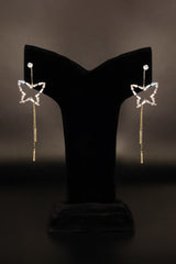 Elegant Crystal Butterfly Drop Earrings