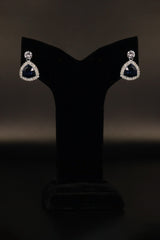 Silver-Tone Blue Gemstone Earrings