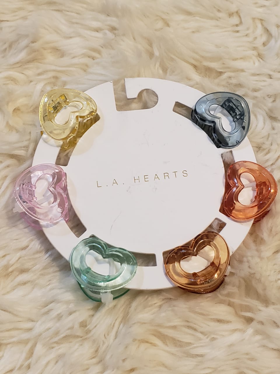 Colorful Heart Shaped Hair Clip Set