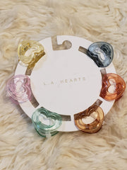 Colorful Heart Shaped Hair Clip Set