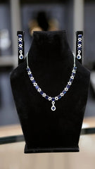 Sapphire & Zercons combination in sterling silver
