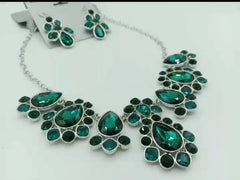 Emerald green set in sterling silver