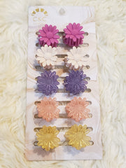 Pastel Flower Hair Clips
