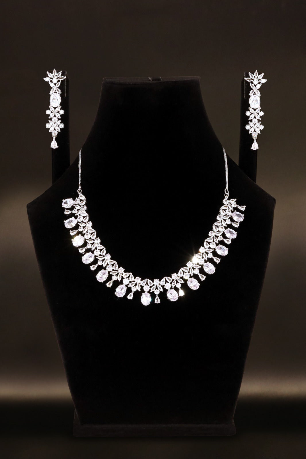 American zercons in sterling silver for party wear