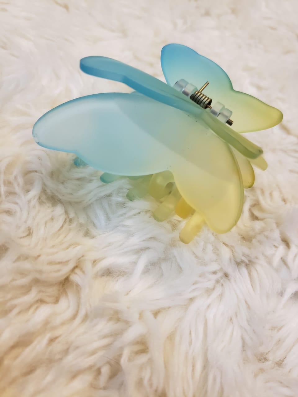 Frosted Butterfly Hair Claw Clip